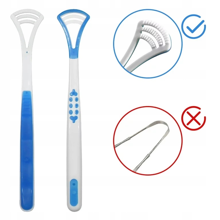Czyścik Skrobak Szczoteczka Do Czyszczenia Języka Skrobaczka 2 Sztuki