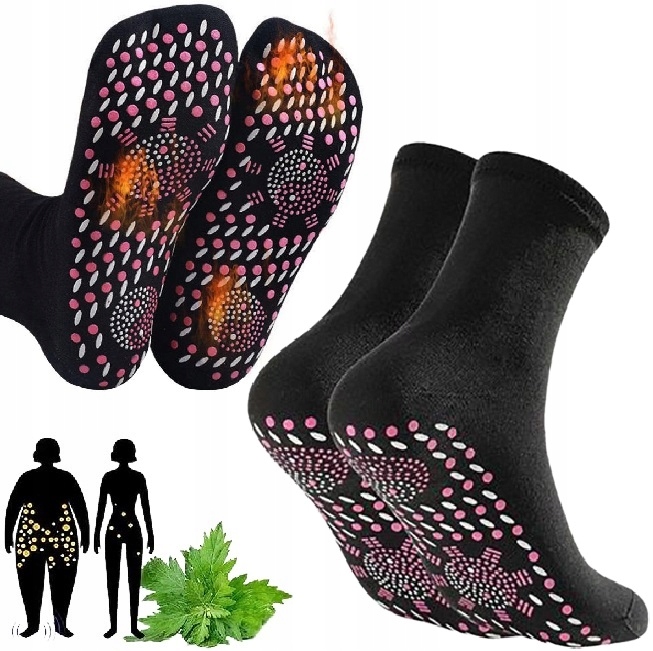 Samonagrzewające Skarpetki Turmalinowe Na Żylaki