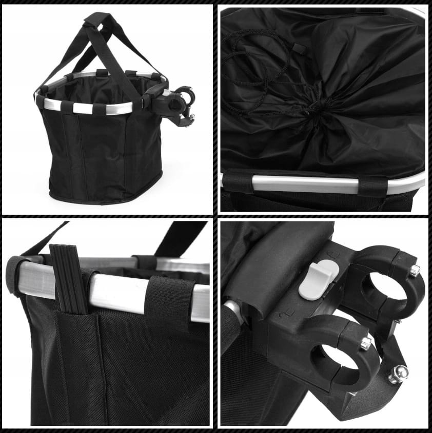 Kosz Rowerowy Przedni Na Rower Kierownicę Koszyk Do Roweru Duży Torba Click