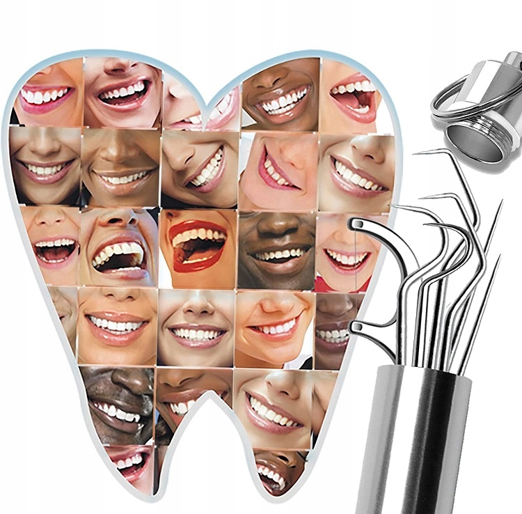 Wykałaczki Dentystyczne Ze Stali Nierdzewnej Brelok 7 El Zestaw Do Zębów