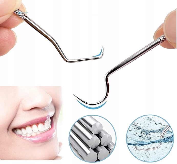 Wykałaczki Dentystyczne Ze Stali Nierdzewnej Brelok 7 El Zestaw Do Zębów