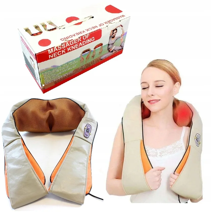 Masażer Shiatsu Szyi Karku Pleców Ciała Grzejący Podgrzewany Masaż