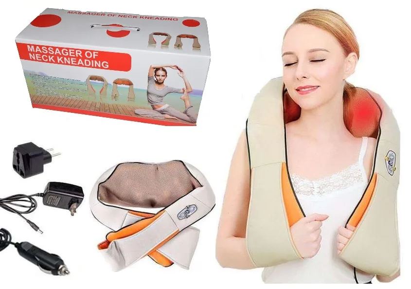 Masażer Shiatsu Szyi Karku Pleców Ciała Grzejący Podgrzewany Masaż
