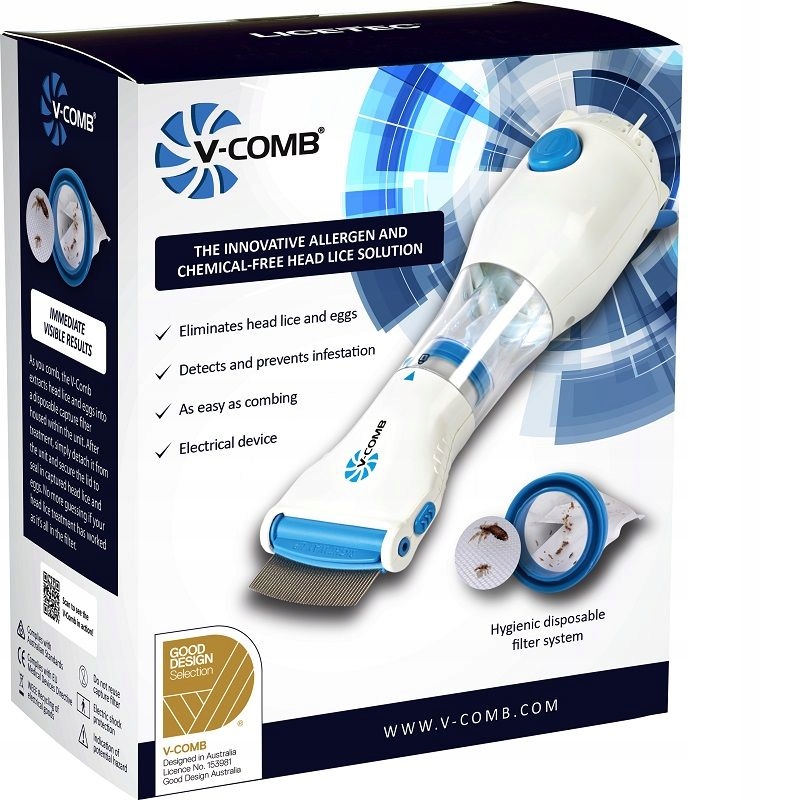Grzebień Na Wszy Gnidy Elektryczny Filtr Odkurzacz Usuwa Pchły Terminator