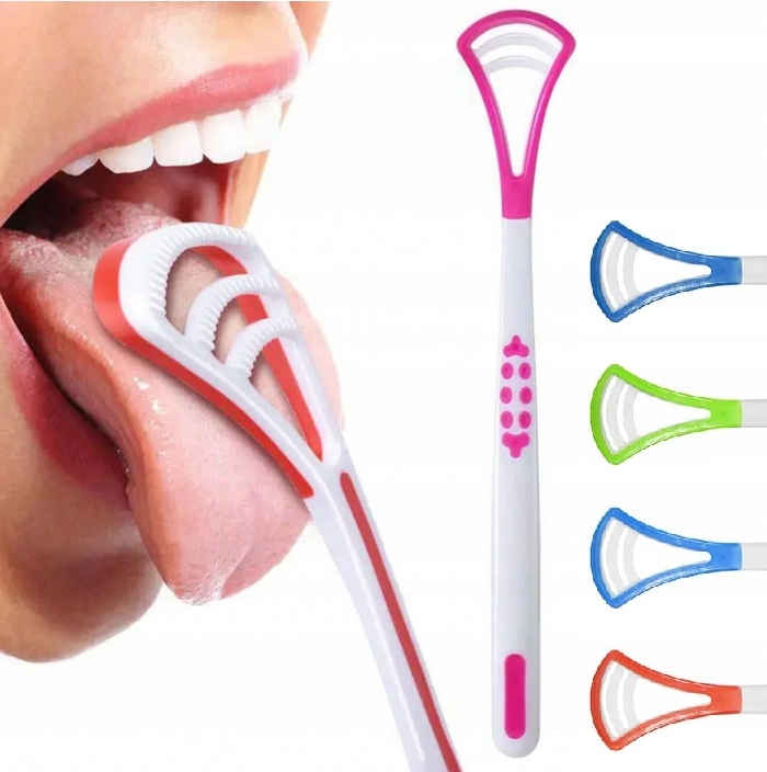 Czyścik Skrobak Szczoteczka Do Czyszczenia Języka Skrobaczka 2 Sztuki