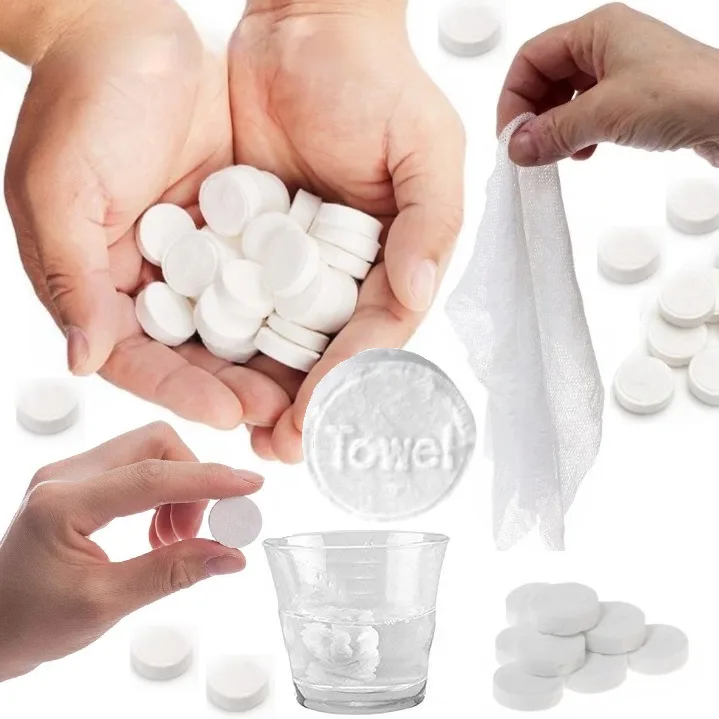 Gaza Kompres Ręcznik W Tabletce Turystyczna Chusteczka Ręczniki 100 Sztuk