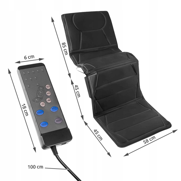 Materac Masujący Mata Poduszka Masująca Do Masażu Ciała Szyi Kręgosłup Nóg