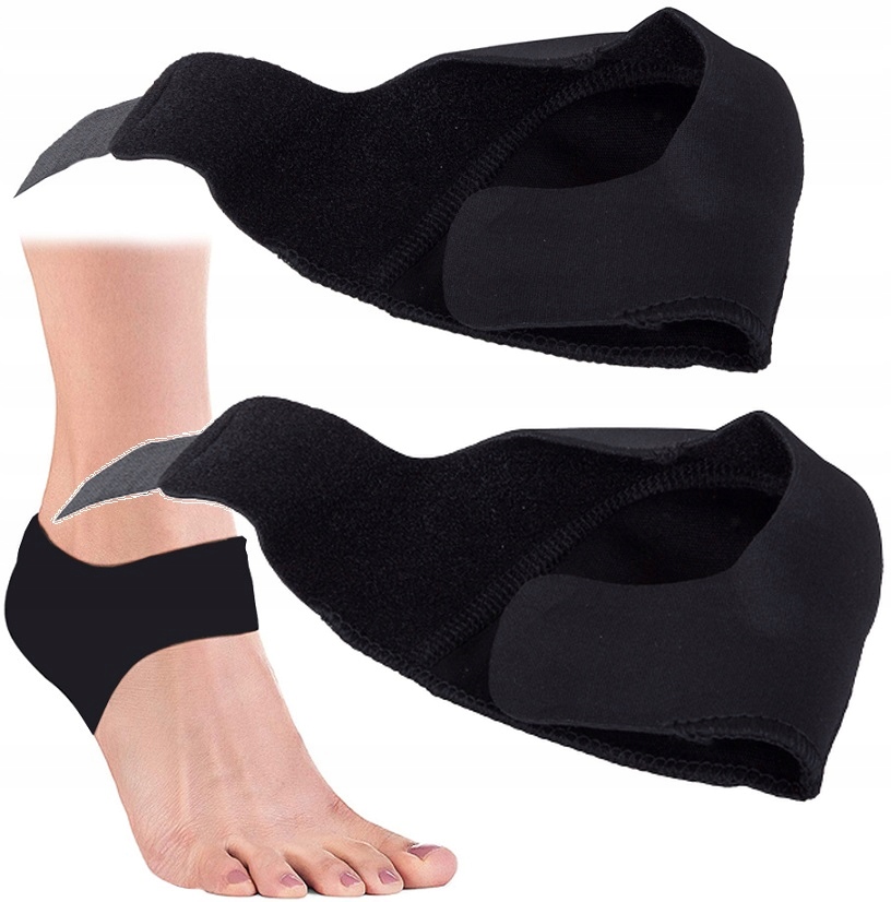 Podpiętki Wkładki Żelowe Do Butów Ostrogi Obtarcia Czarne 2 Sztuki Para