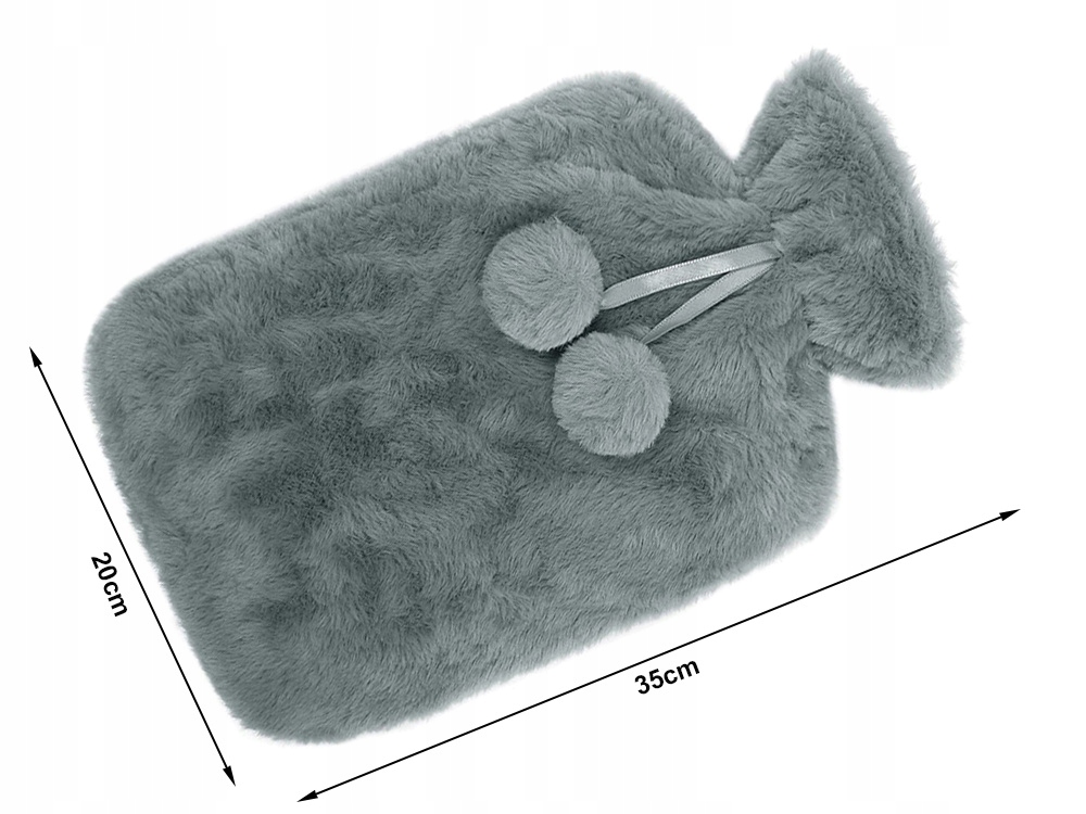 Duży Termofor Gumowy W Pokrowcu Pluszowyna Wodę Ogrzewacz W Sweterku XXL