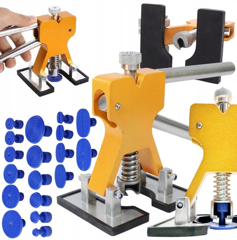 Zestaw Do Wyciągania Wgniotek Karoserii Usuwania Wgnieceń + Grzybki Komplet