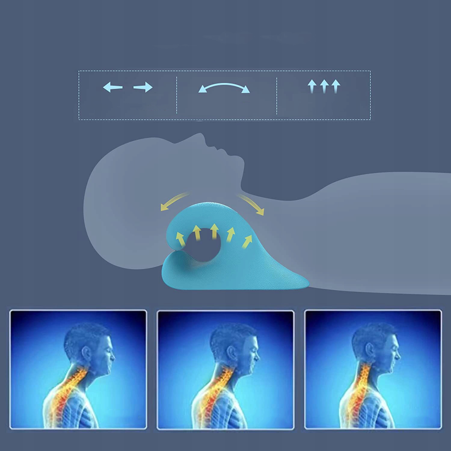 Poduszka Pod Kark Masaż Kręgosłupa Rozluźniacz Dla Szyi Ulga Masażer Na Ból