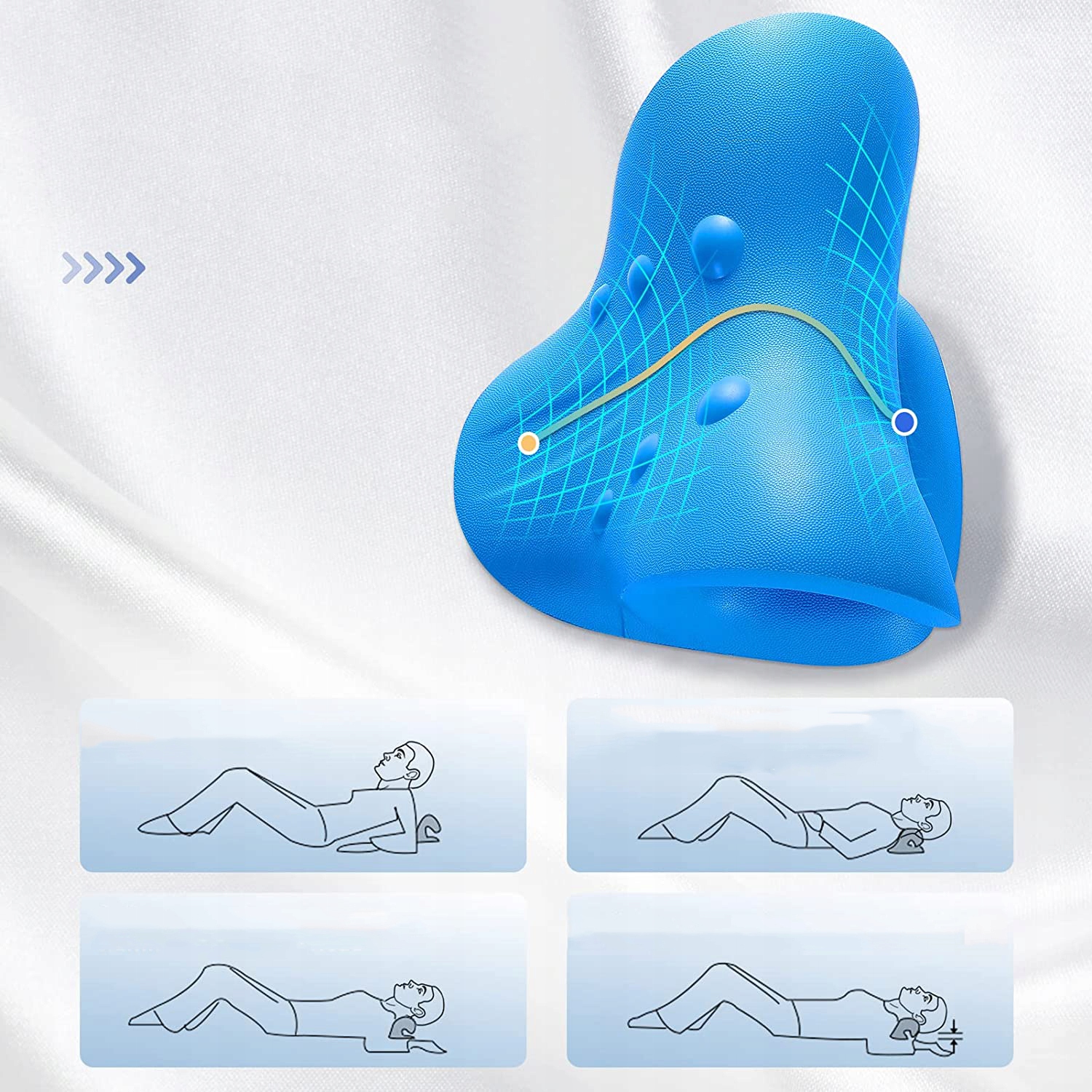 Poduszka Pod Kark Masaż Kręgosłupa Rozluźniacz Dla Szyi Ulga Masażer Na Ból