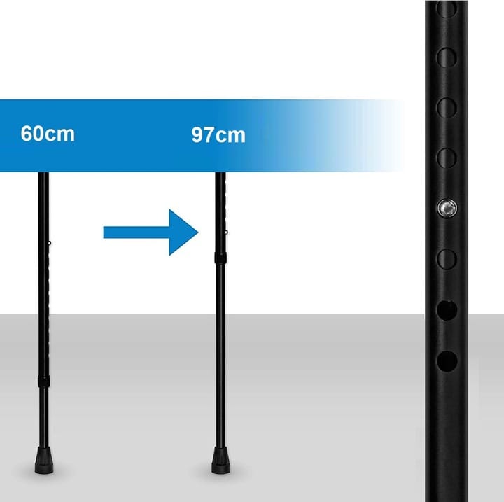 Laska Inwalidzka Ortopedyczna Aluminium Regulowana Spacerowa Lekka Stabilna