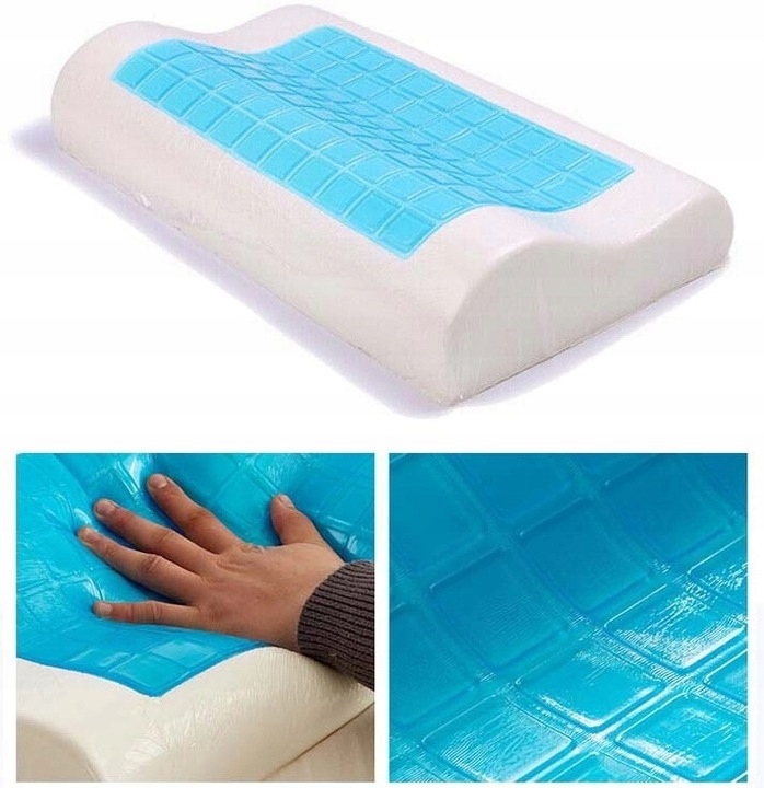 Poduszka Ortopedyczna Żel Chłodzący Wkładem Profilowana Do Spania Z Żelem