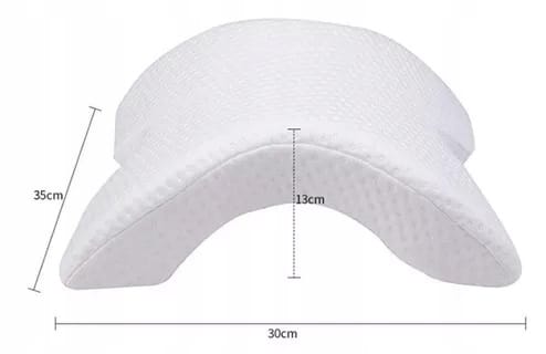 image-10480.jpeg Poduszka Ortopedyczna Z Otworem Na Rękę Do Spania Memory Łukowa Biała