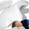 image-10482.jpeg Poduszka Ortopedyczna Z Otworem Na Rękę Do Spania Memory Łukowa Biała
