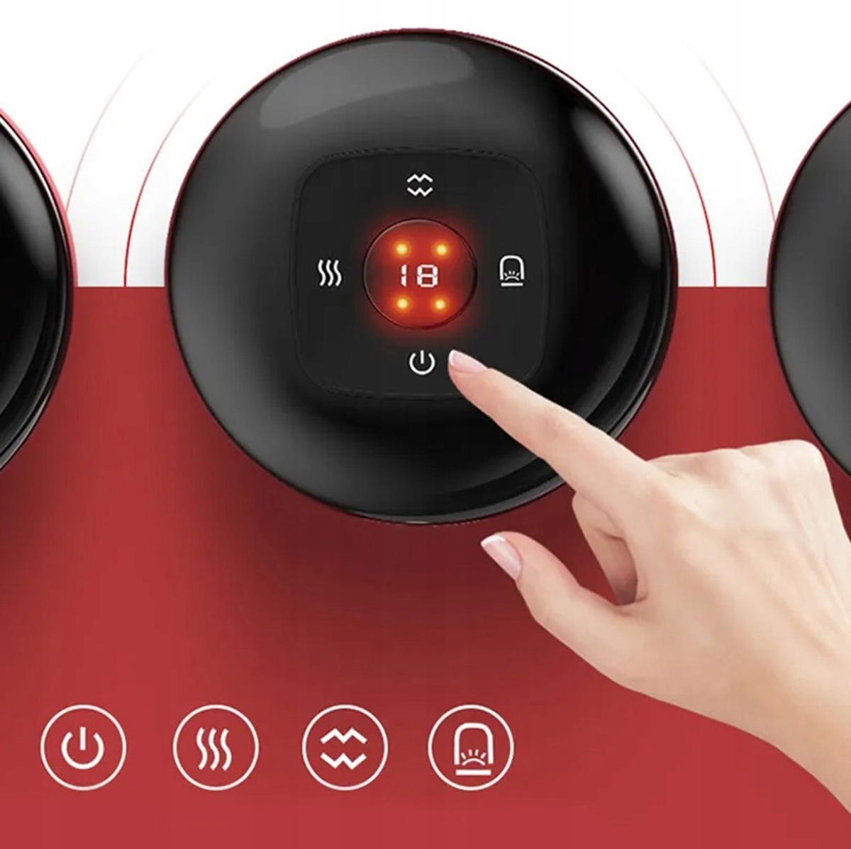 Elektryczna Bańka Chińska Antycellulit Światło Czarwone Masaż Rozgrzewający