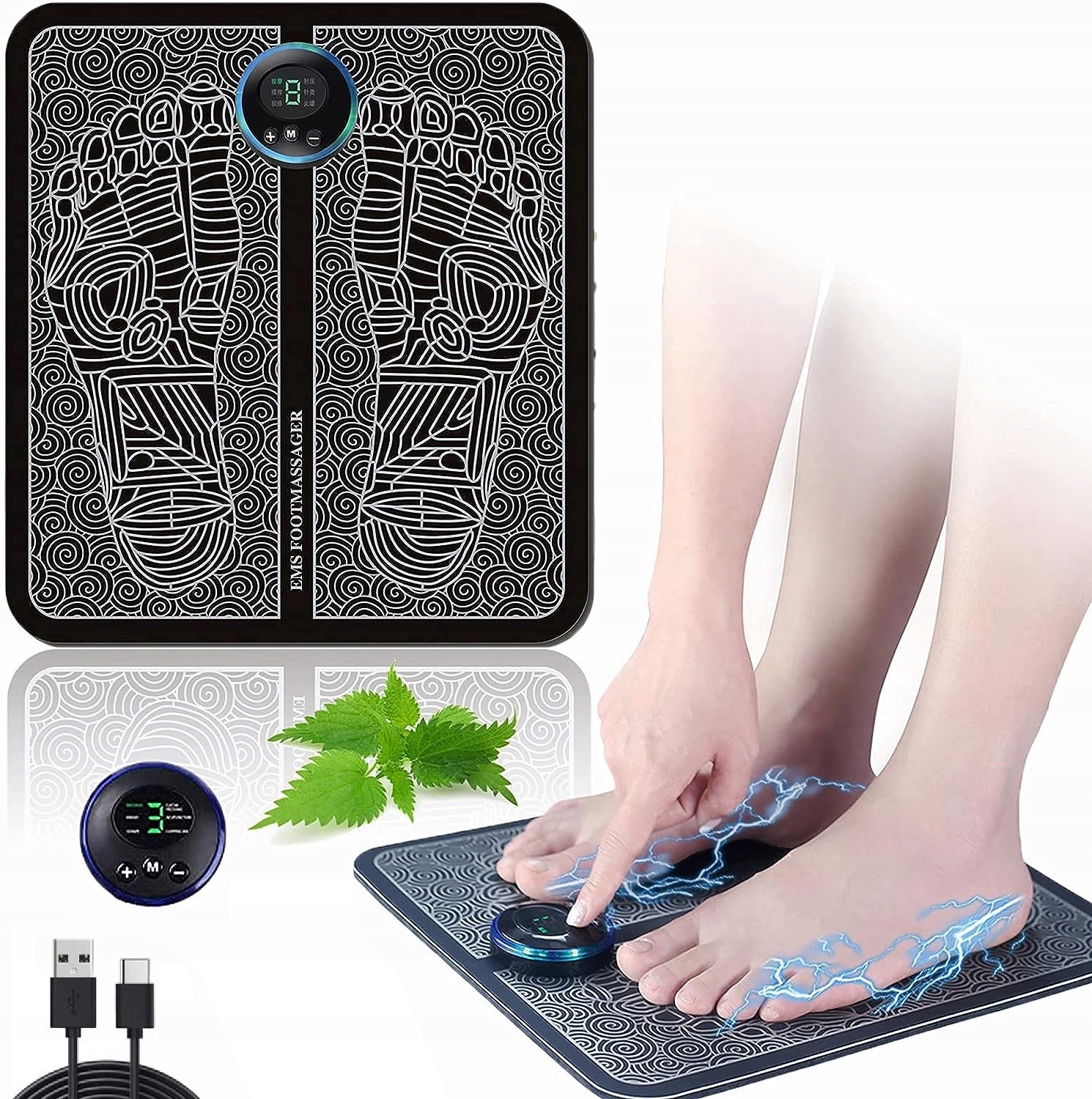 Elektrostymulator Mięśni Ems Masażer Stóp Dłoni Mata Do Masażu Akupresury