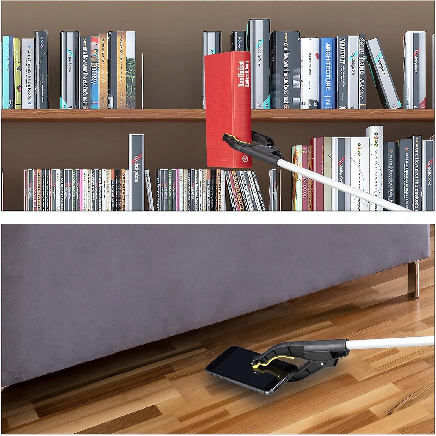 Chwytak Kij Do Zbierania Podnoszenia Śmieci Liści Aluminiowy Magnes Seniora