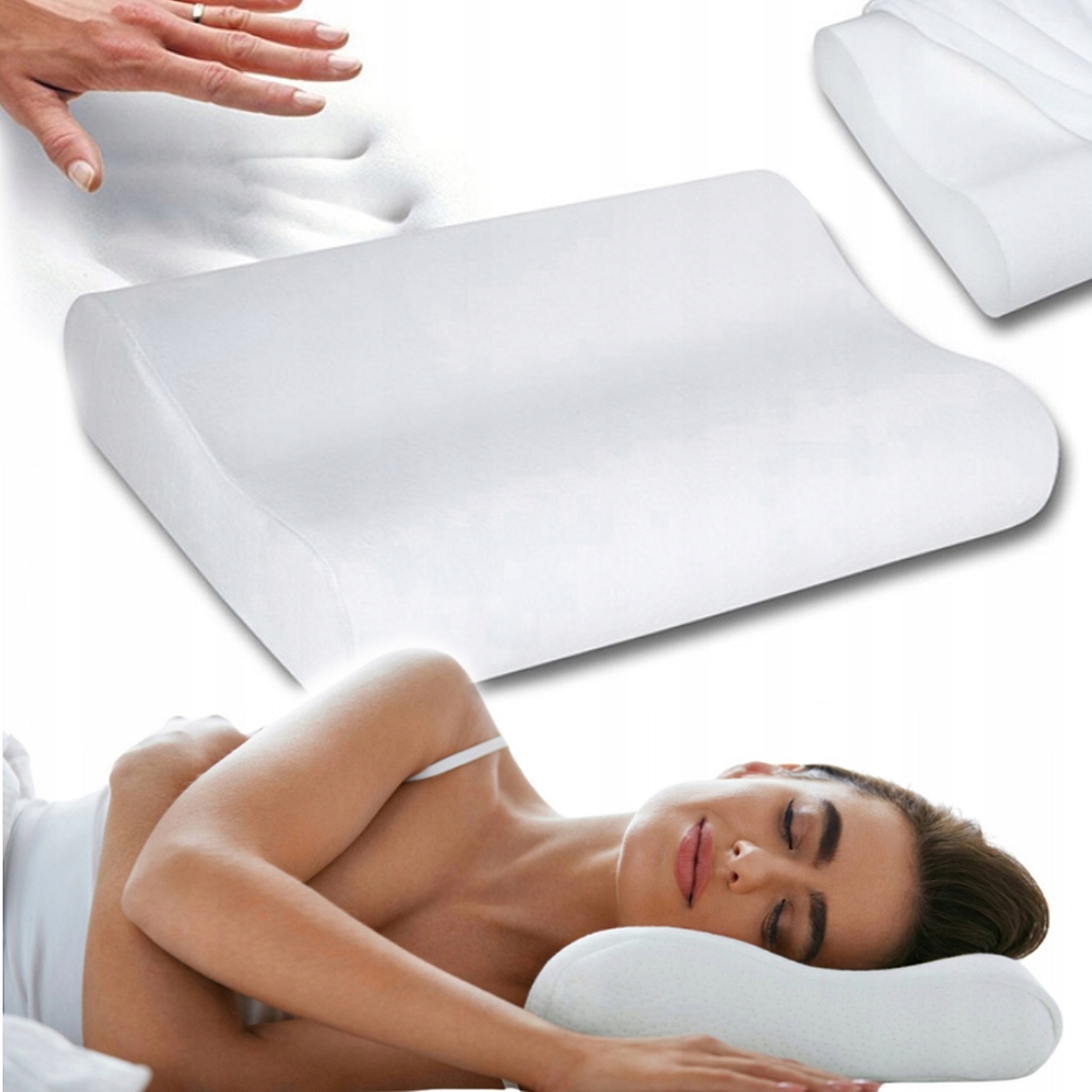 Poduszka Ortopedyczna Z Pianki Memory Profilowana Termoplastyczna Pillow