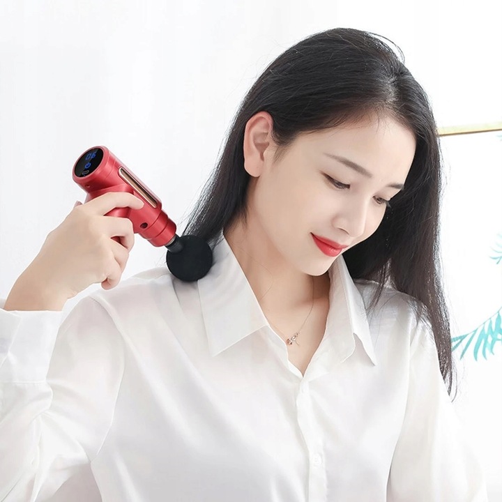 Pistolet Do Masażu Masażer Do Pleców Karku Ciała Massage Gun Akumulator