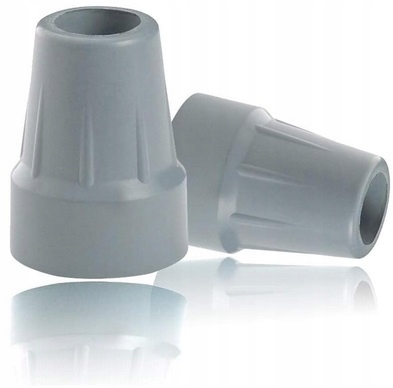 Nasadka Gumowa Na Laskę Inwalidzką 19mm Szara Wzmocniona Nakładka Stopka