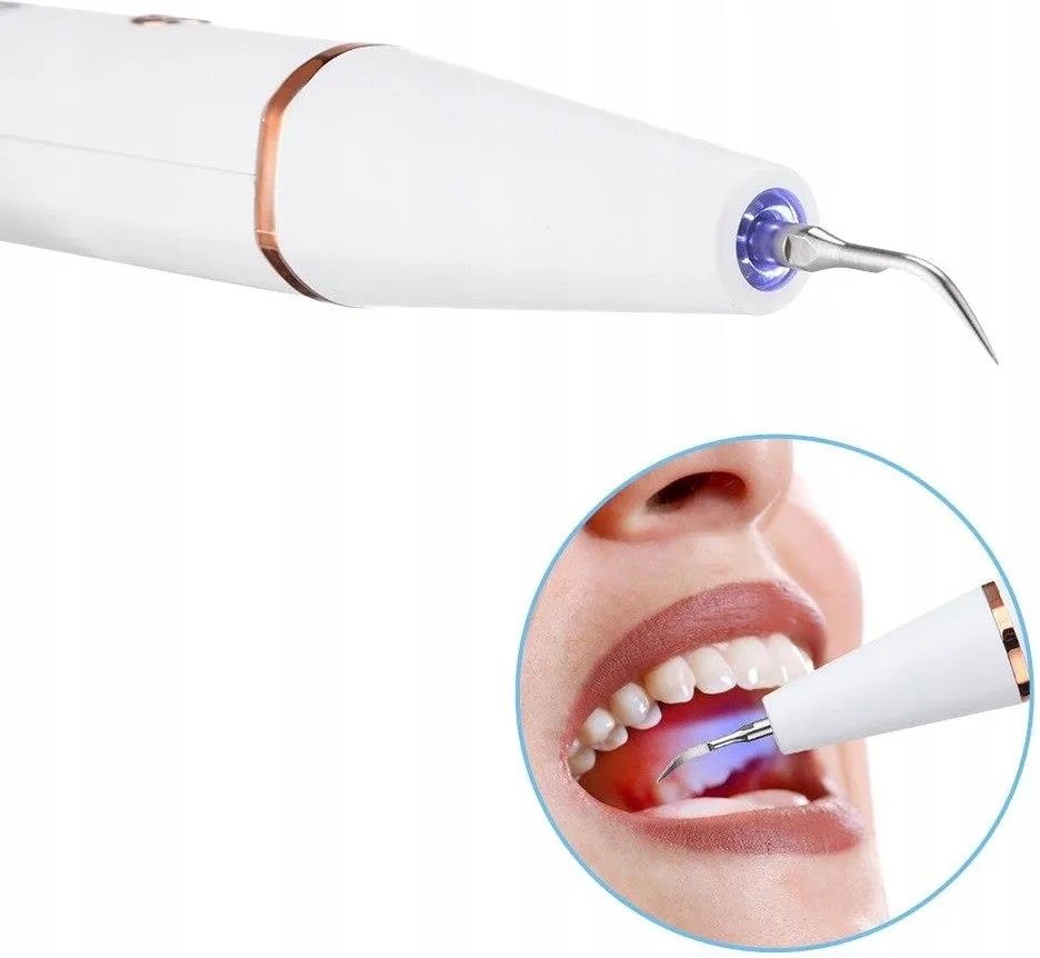 Skaler Ultradźwiękowy Do Zębów 3 Tryby Do Usuwania Kamienia Nazębnego Mocny