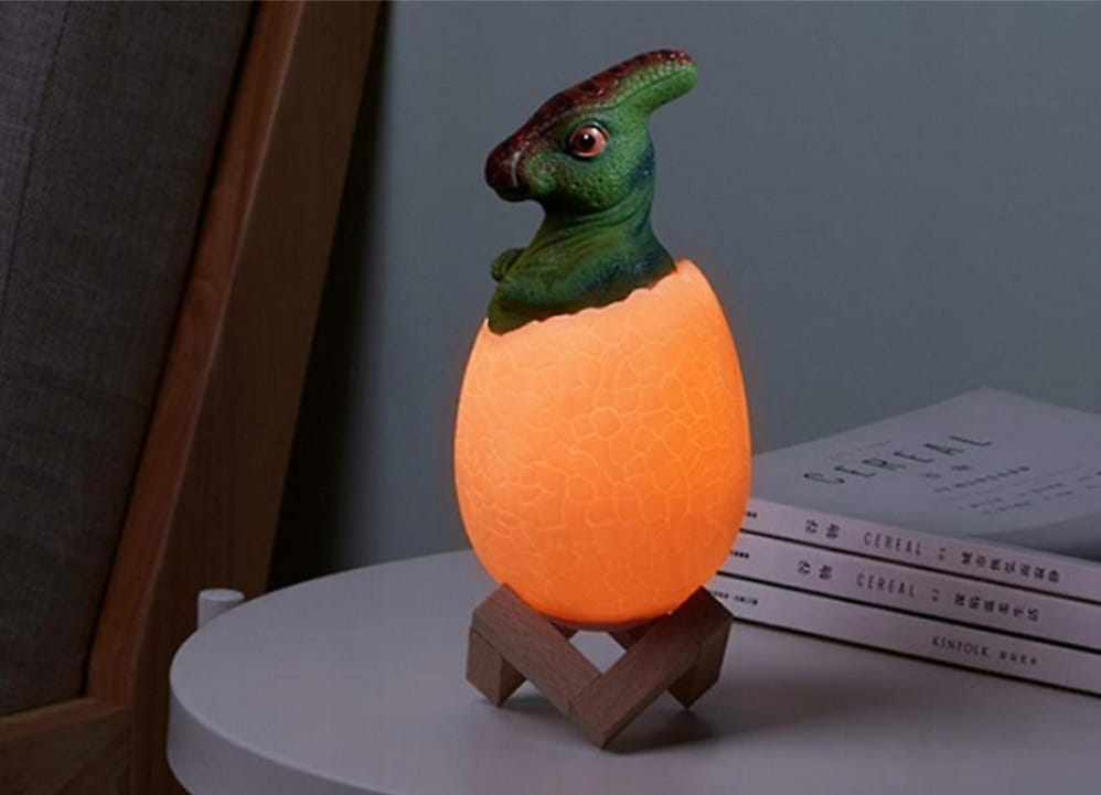 Lampka Nocna Dinozaur Dino Jajko Rgb Led Jajo Świecące Dla Dzieci Usb Jajko
