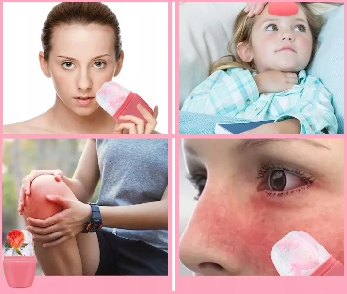 Masażer Lodowy Do Twarzy Chłodzący Liftingujący Zmniejsza Cienie Pod Oczami