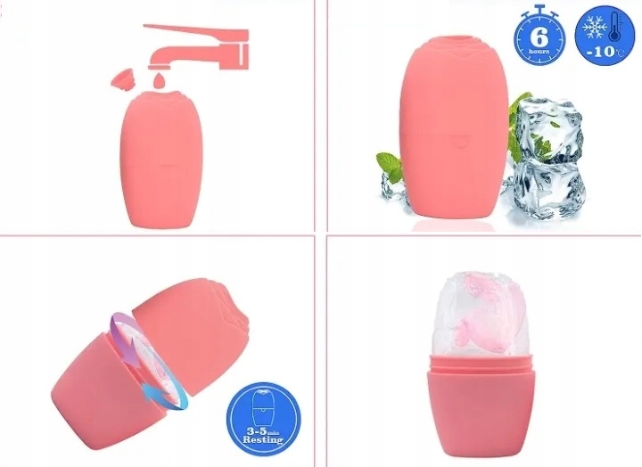 Masażer Lodowy Do Twarzy Chłodzący Liftingujący Zmniejsza Cienie Pod Oczami