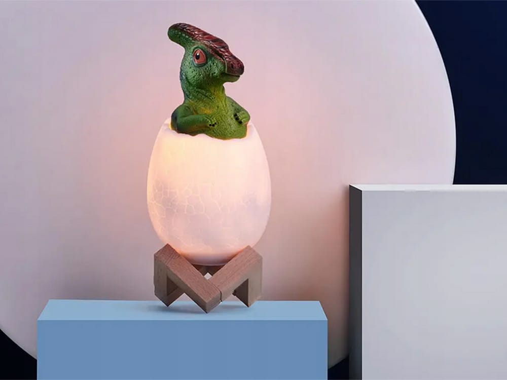 Lampka Nocna Dinozaur Dino Jajko Rgb Led Jajo Świecące Dla Dzieci Usb Jajko
