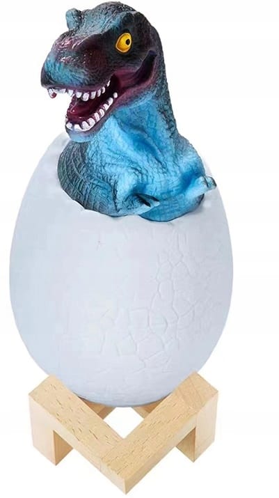 Lampka Nocna Dinozaur Tyranosaur Jajko Rgb Led Jajo Świecące Dla Dzieci Usb