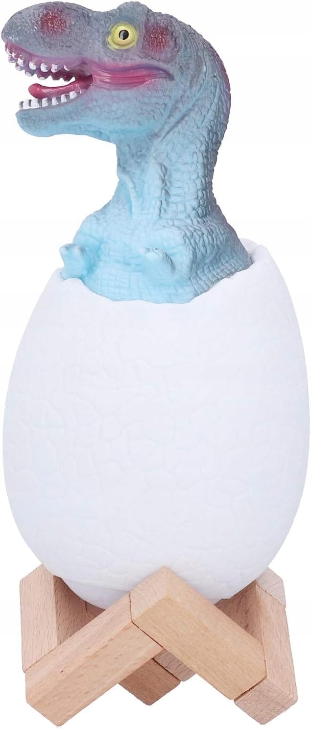 Lampka Nocna Dinozaur Tyranosaur Jajko Rgb Led Jajo Świecące Dla Dzieci Usb