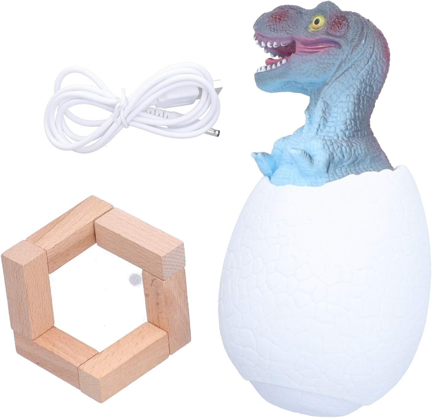 Lampka Nocna Dinozaur Tyranosaur Jajko Rgb Led Jajo Świecące Dla Dzieci Usb