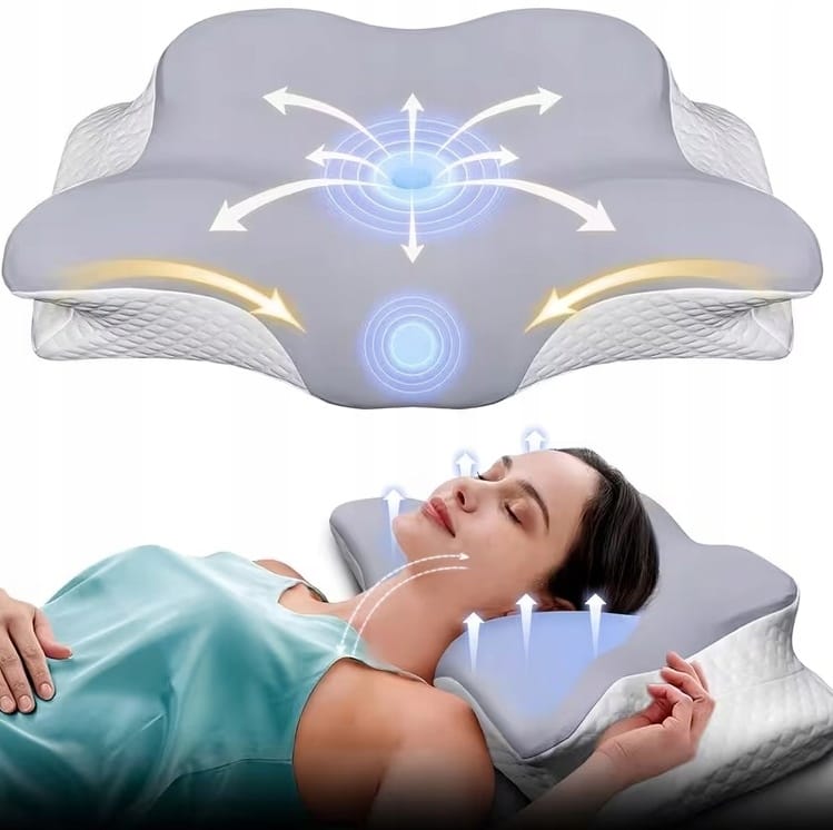 Poduszka Ortopedyczna Na Szyję Oddychający Komfort W Kształcie Motyla