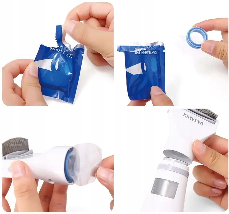 Grzebień Na Wszy Gnidy Pchły Elektryczny Odkurzacz Terminator X 3 Filtr