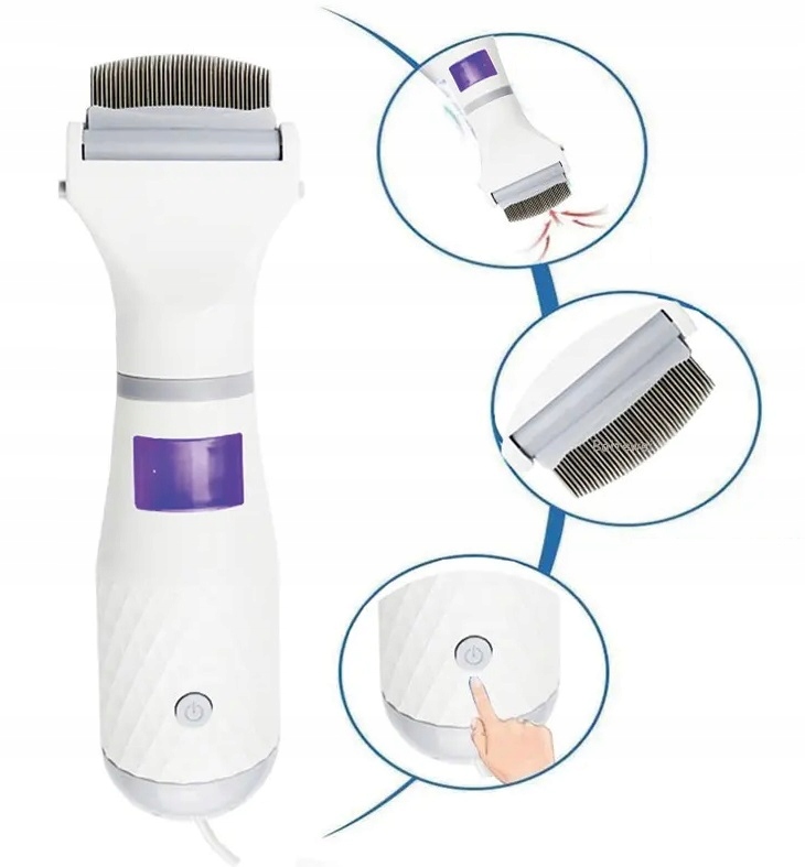 Grzebień Na Wszy Gnidy Pchły Elektryczny Odkurzacz Terminator X 3 Filtr