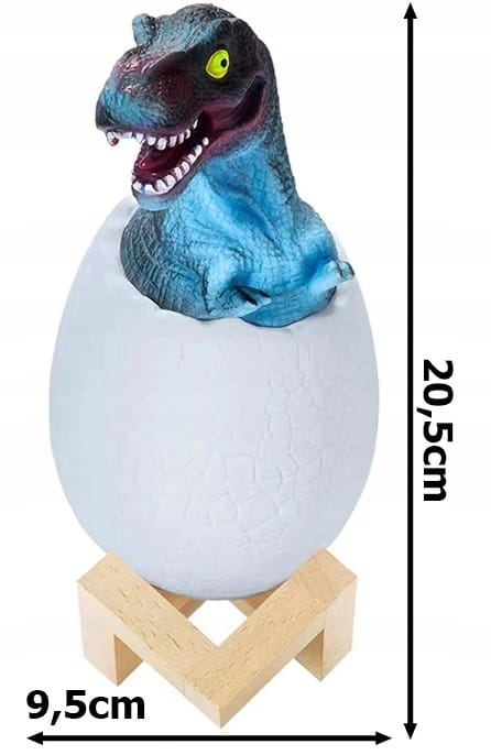 Lampka Nocna Dinozaur Tyranosaur Jajko Rgb Led Jajo Świecące Dla Dzieci Usb