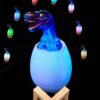 Lampka Nocna Dinozaur Tyranosaur Jajko Rgb Led Jajo Świecące Dla Dzieci Usb