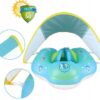 Pierścień Do Pływania Dla Niemowląt Dzieci Pływak Pontonik Koło Z Daszkiem