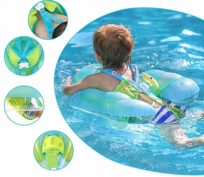 Pierścień Do Pływania Dla Niemowląt Dzieci Pływak Pontonik Koło Z Daszkiem