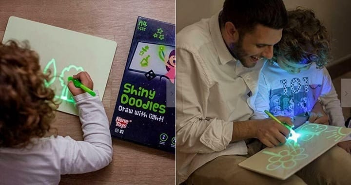 Duża Tablica Do Rysowania Pisania Malowania Światłem Led Znikopis Długopisy