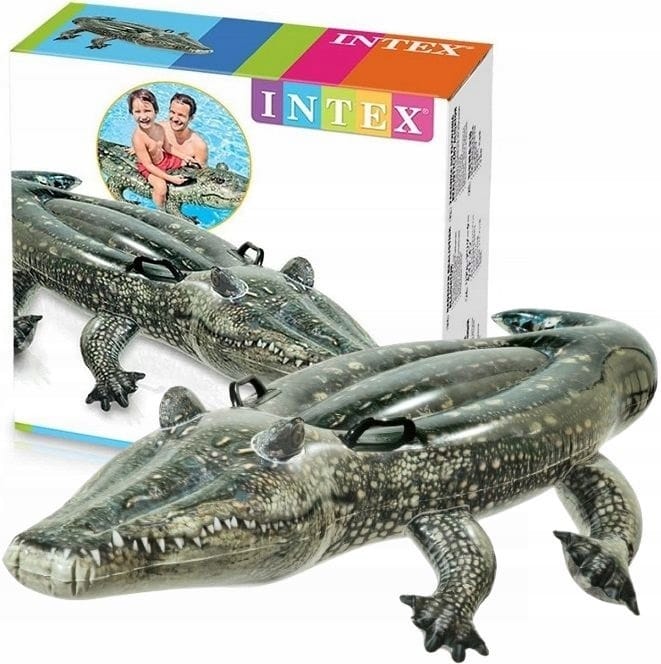 Intex Aligator Krokodyl Dmuchany Materac Do Pływania Nad Wodę Plażowy 170cm