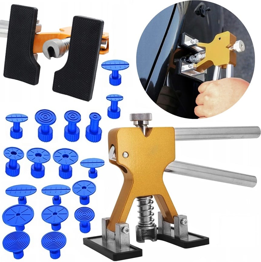 Zestaw Do Wyciągania Wgniotek Karoserii Usuwania Wgnieceń + Grzybki Komplet