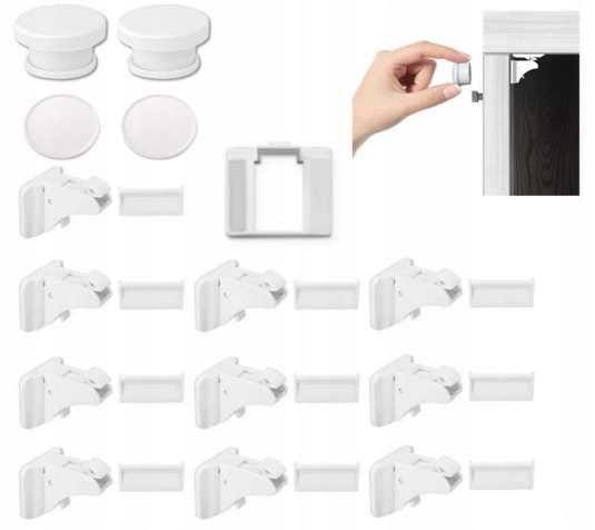 10x Magnetyczne Zabezpieczenie Szafek Zabezpieczenia Szuflad Blokady Mebli