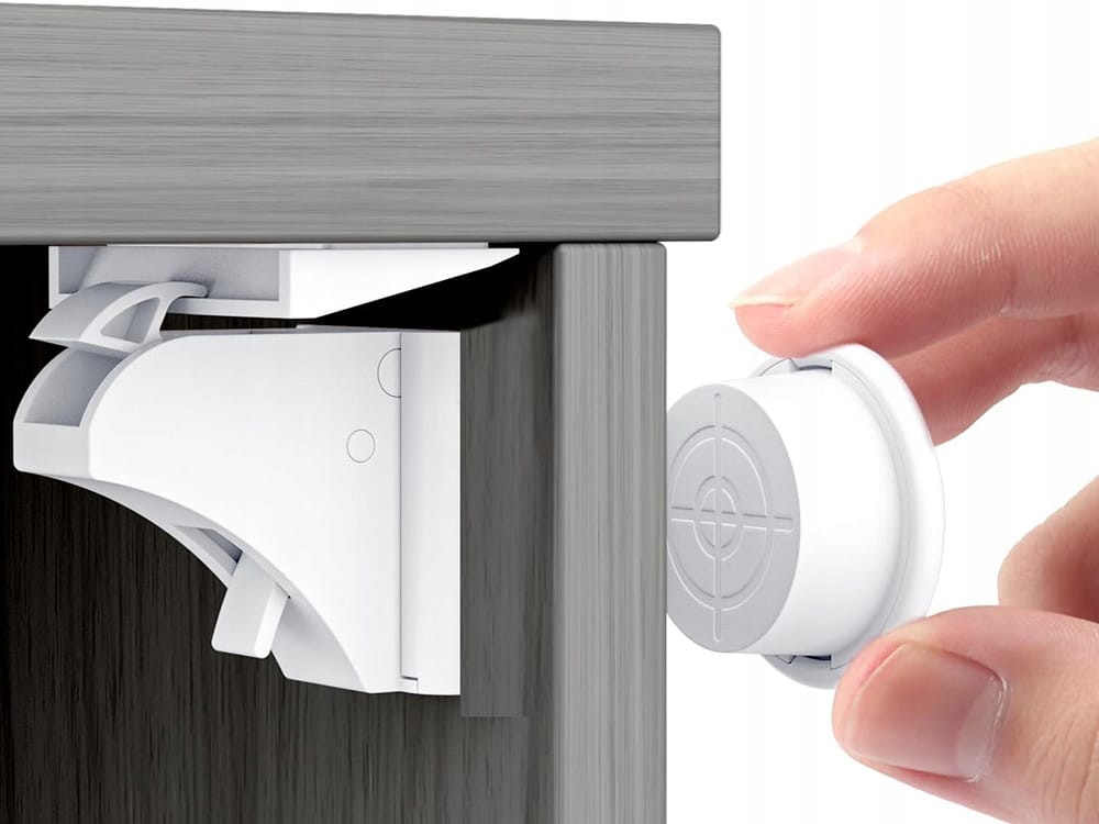 10x Magnetyczne Zabezpieczenie Szafek Zabezpieczenia Szuflad Blokady Mebli