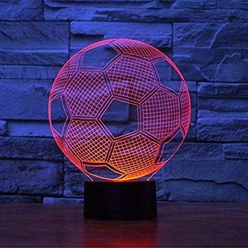 Lampka Nocna Piłkarz 3d Lampa Biurkowa Led Dla Dzieci Piłka Nożna Rgb Pilot