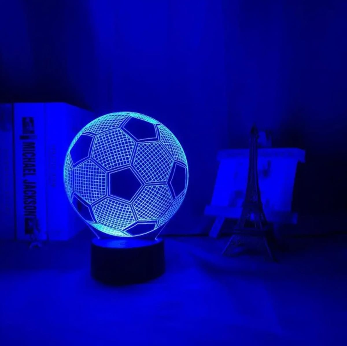 Lampka Nocna Piłkarz 3d Lampa Biurkowa Led Dla Dzieci Piłka Nożna Rgb Pilot