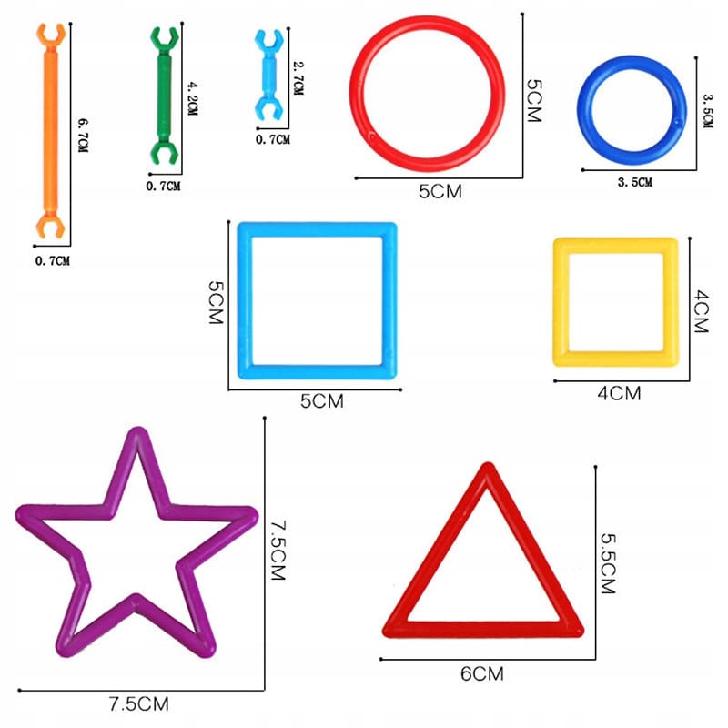 Kreatywne Klocki Konstrukcyjne Słomki Dla Dzieci Rurki Patyczki 372 Sztuk