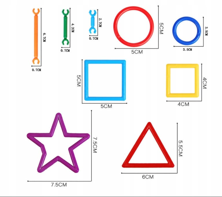 Kreatywne Klocki Konstrukcyjne Słomki Dla Dzieci Rurki Patyczki 372 Sztuk